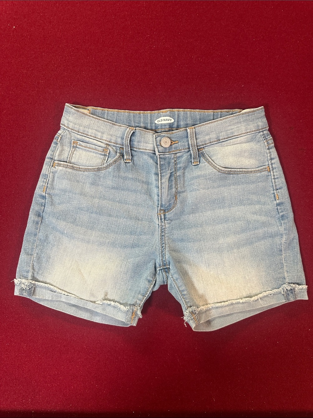 Old Navy Faded Light Blue Denim Cutoff Shorts